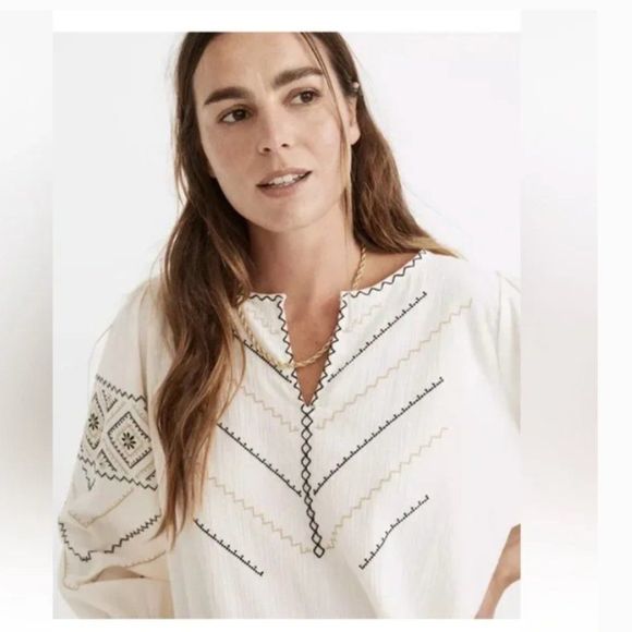 Madewell Embroidered Peasant Top Size XXS - Picture 16 of 16